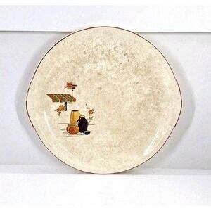 Rare Vtg 30s Paden City Pottery‎ Mexicana Hacienda Platter Oven Proof BAK-SERV